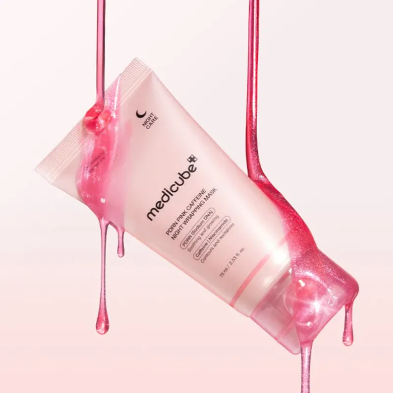 Ночная маска-пленка с полинуклеотидами и кофеином Medicube PDRN Pink Caffeine Night Wrapping Mask 75 ml
