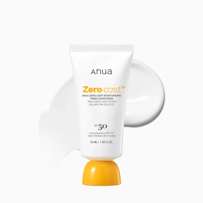 Зволожуючий Сонцезахисний крем без білих слідів Anua Zero-cast Moisturizing Finish Sunscreen SPF50+ 50 ml