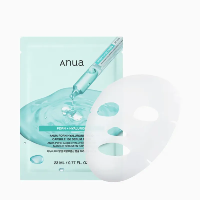 Зволожуюча тканинна маска з PDRN та гіалуроновою кислотою Anua PDRN Hyaluronic Acid Capsule 100 Serum Mask 23 ml