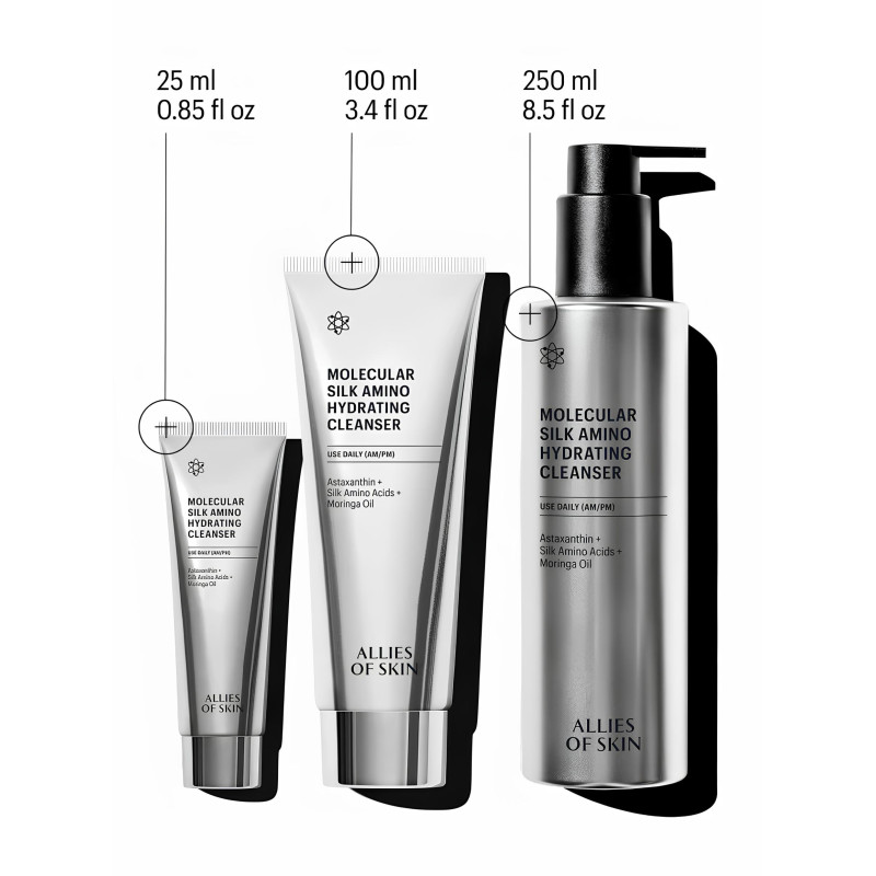 Очищающее средство Allies of Skin Molecular Silk Amino Hydrating Cleanser 250 ml