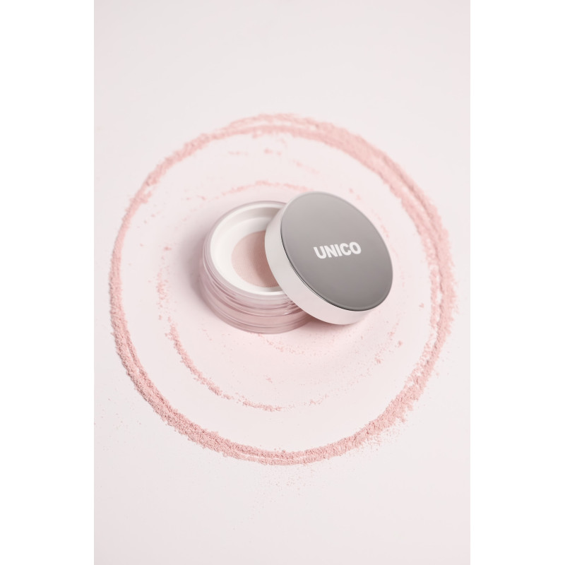 Розовая финишная пудра для лица UNICO SETTING&FINISHING POWDER AURA 10 g