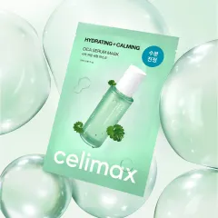 Заспокійлива тканнина маска для обличчя Celimax Hydrating + Calming Cica Serum Mask 27 ml