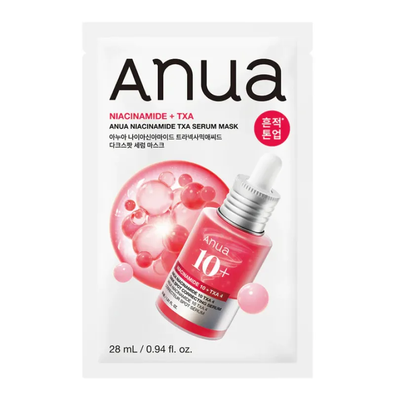 Тканинна маска-сироватка з ніацинамідом і транексамовою кислотою ANUA Niacinamide TXA Serum Mask 28 ml