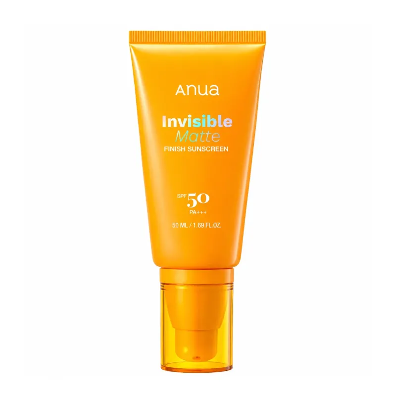 Сонцезахисний крем з матовим фінішем SPF50 ANUA Invisible Matte Finish Sunscreen 50 ml