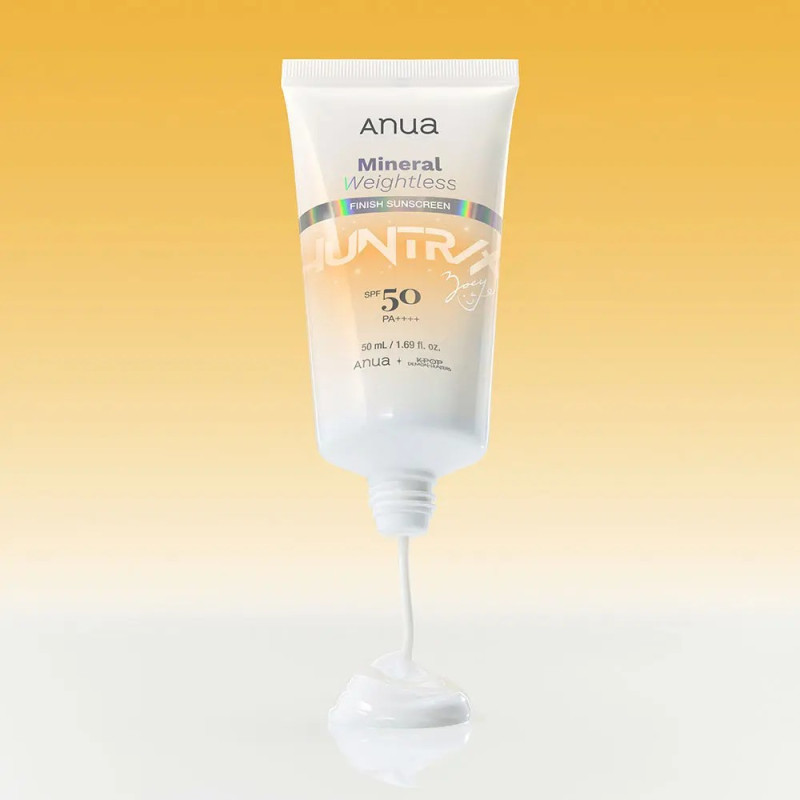 Минеральный солнцезащитный крем с невесомым финишем SPF50 ANUA Mineral Weightless Finish Sunscreen 50ml