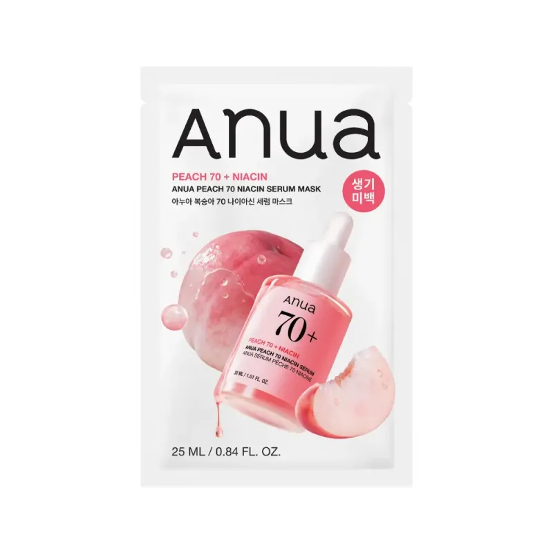 Тканинна маска-сироватка ANUA з персиком і ніацинамідом ANUA PEACH NIACIN SERUM MASK 25ml
