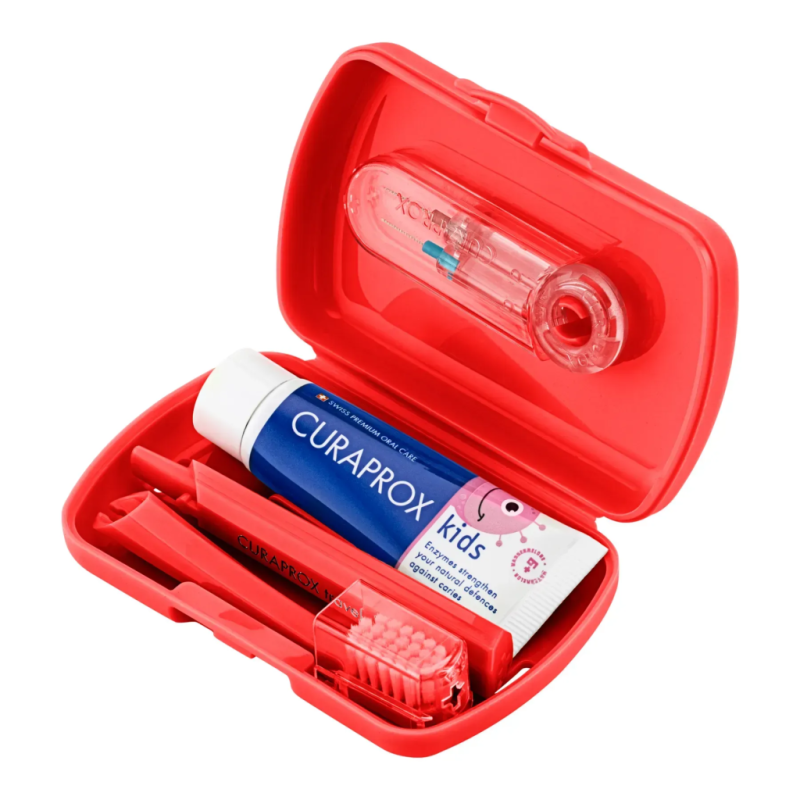 Детский дорожный набор (Красный) CURAPROX Kids Travel Set