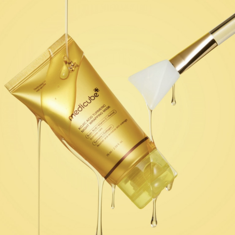 Нічна маска з койєвою кислотою та куркумою Medicube Kojic Acid Turmeric Night Wrapping Mask 75 ml