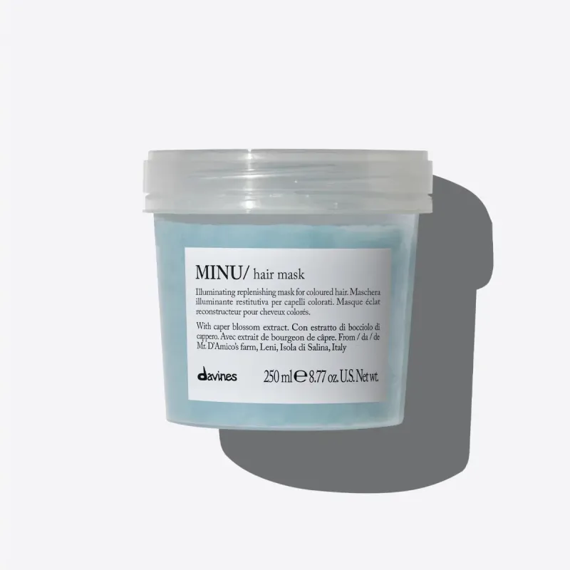 Маска для блеска и сохранения цвета окрашенных волос Davines MINU Hair Mask 250 ml