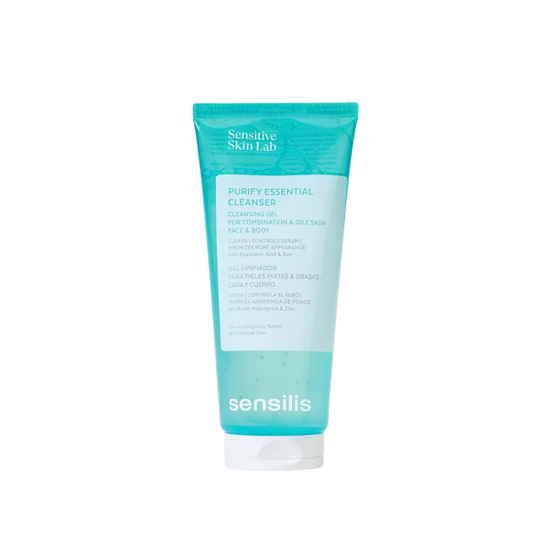 Очищающий гель с цинком и экстрактом льна Sensilis Purify Essential Cleanser 200 ml