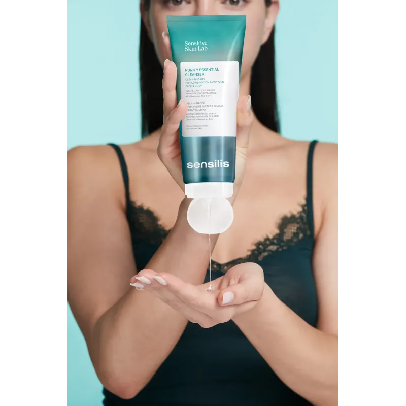 Очищающий гель с цинком и экстрактом льна Sensilis Purify Essential Cleanser 200 ml