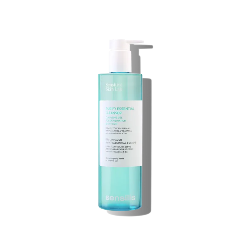 Очищуючий гель з цинком та з екстрактом льону Sensilis Purify Essential Cleanser 400 ml