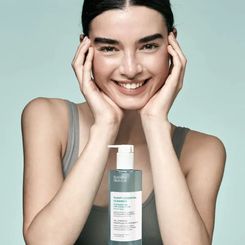 Очищуючий гель з цинком та з екстрактом льону Sensilis Purify Essential Cleanser 400 ml