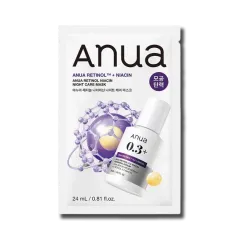 Нічна тканинна маска з ретинолом і ніацинамідом Anua Retinol Niacin Night Care Mask 24 ml