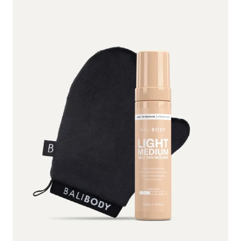 Мусс автозагар для тела в оттенке Light Bali Body Light Medium Self Tanning Mousse 200 ml