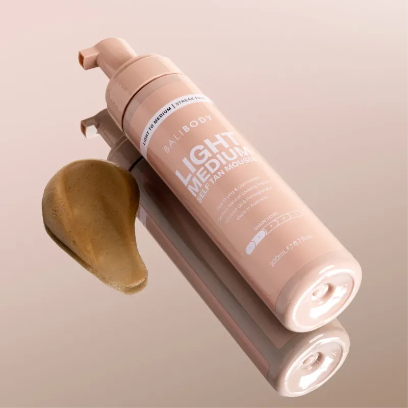 Мусс автозагар для тела в оттенке Light Bali Body Light Medium Self Tanning Mousse 200 ml