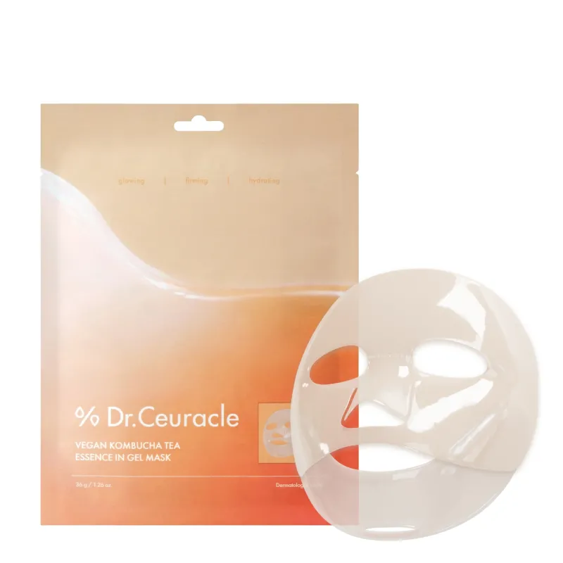 Веганська гідрогелева маска з екстрактом комбучі Dr.Ceuracle Vegan Kombucha Tea Essence in Gel Mask 36 g
