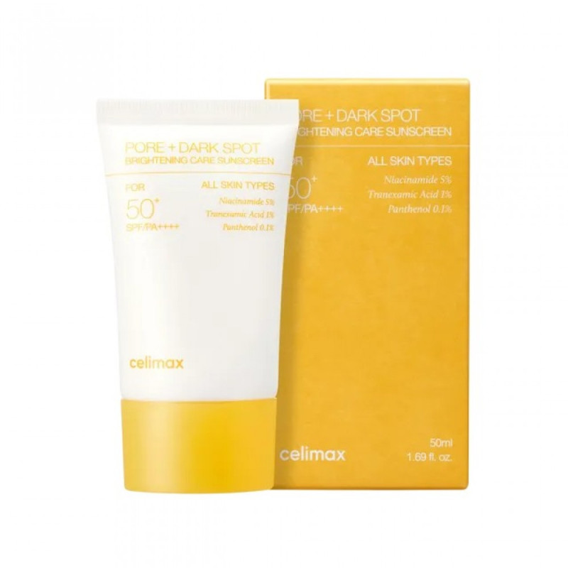 Освітлювальний сонцезахисний крем Celimax Pore + Dark Spot Brightening Care Sunscreen 50ml