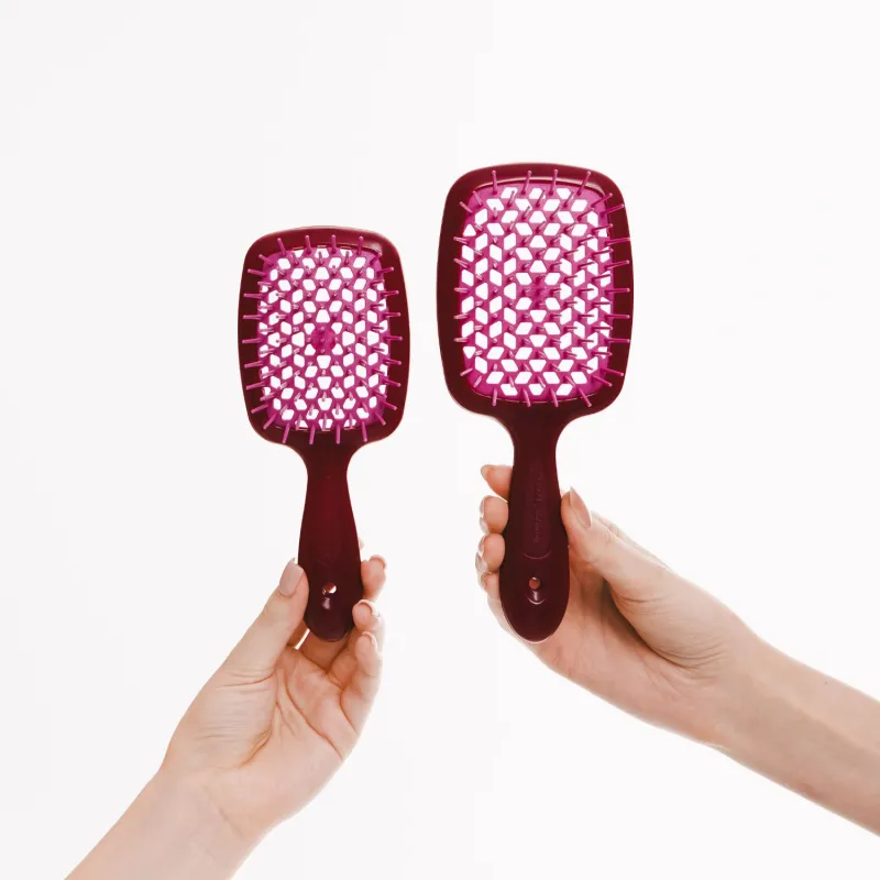 Janeke Superbrush Small Бургунди с розовым
