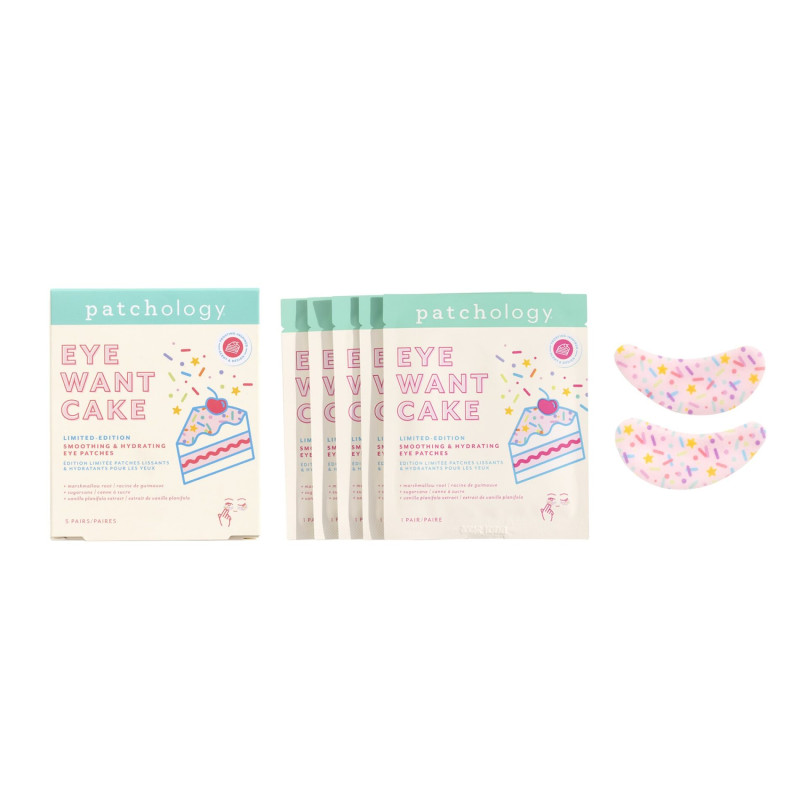 Разглаживающие и увлажняющие лимитированные патчи Patchology Eye Want Cake Limited Edition Smoothing & Hydrating Eye Patches (5 пар)