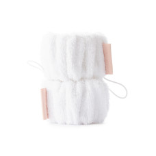 Мякі браслети для вмивання з шовковою вставкою MouMon білий