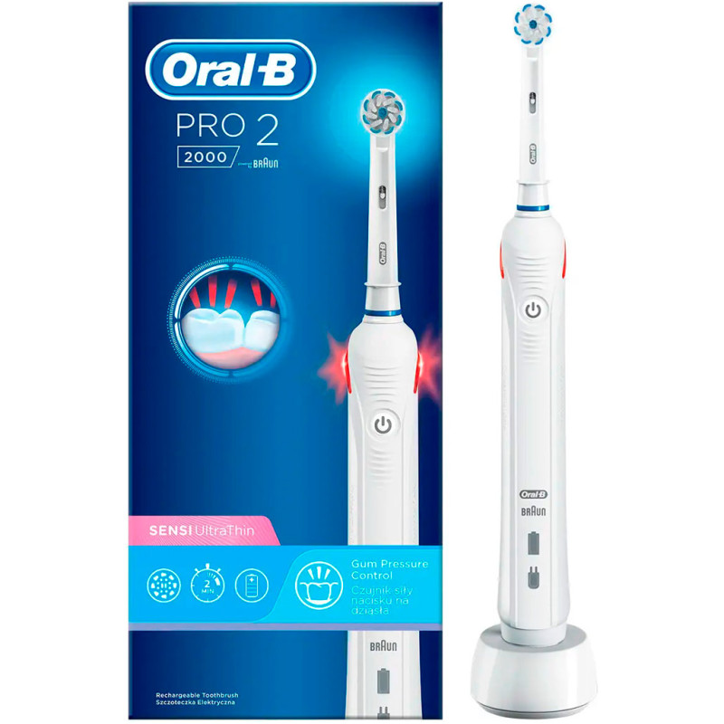 Електрична зубна щітка Oral-B PRO 2 Sensi Ultra Thin D501.513.2euroSU (White)