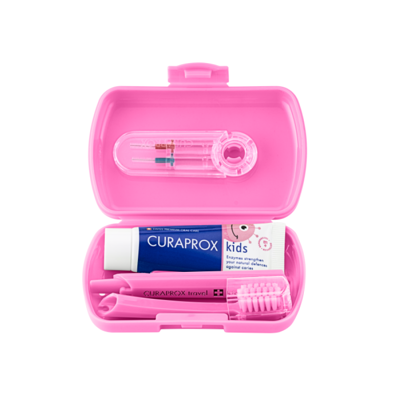 Детский дорожный набор (Розовый) CURAPROX Kids Travel Set