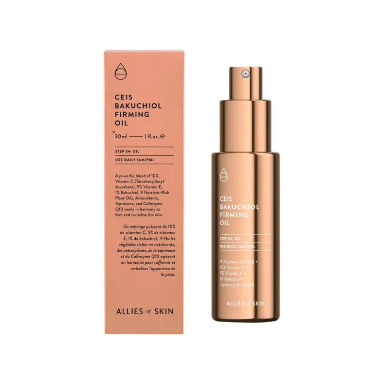 Масло для лица с бакучиолом Allies of Skin CE15 Bakuchiol Firming Oil 30 ml