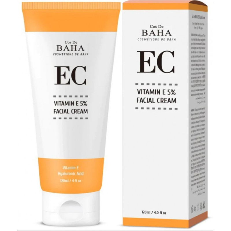 Крем для обличчя з вітаміном Е COS DE BAHA Vitamin E 5% Facial Cream 120 ml