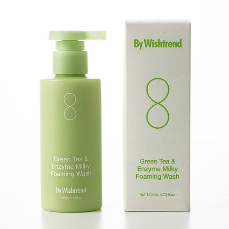 Пенка для умывания BY WISHTREND Green Tea & Enzyme Milky Foaming Wash 140 ml