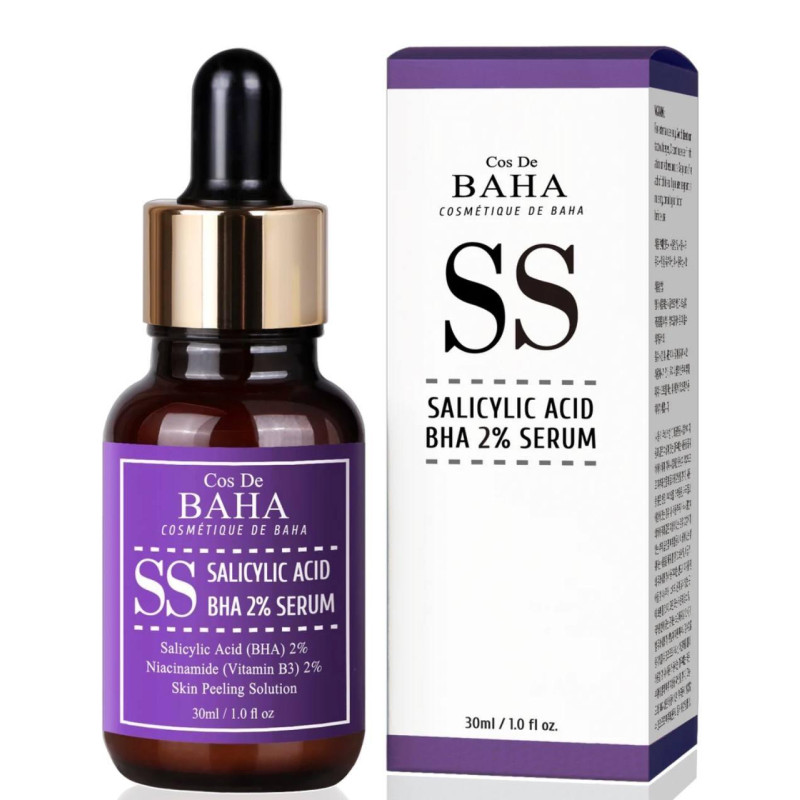Кислотна сироватка з саліциловою кислотою COS DE BAHA BHA Salicylic Acid 2% Exfoliant Serum (SS) 30 мл