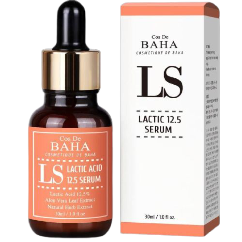 Сироватка-пілінг для обличчя з молочною кислотою  COS DE BAHA Lactic Acid 12.5% Serum 30 мл.