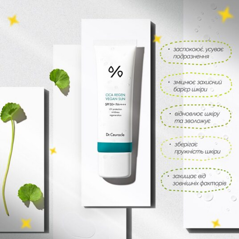 Набор солнцезащитных кремов с центелой Dr.Ceuracle Cica Regen Vegan Sun Set DUO