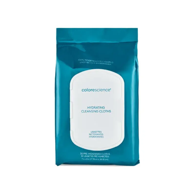 Салфетки для очистки лица Colorescience Hydrating Cleansing Cloths 30 шт