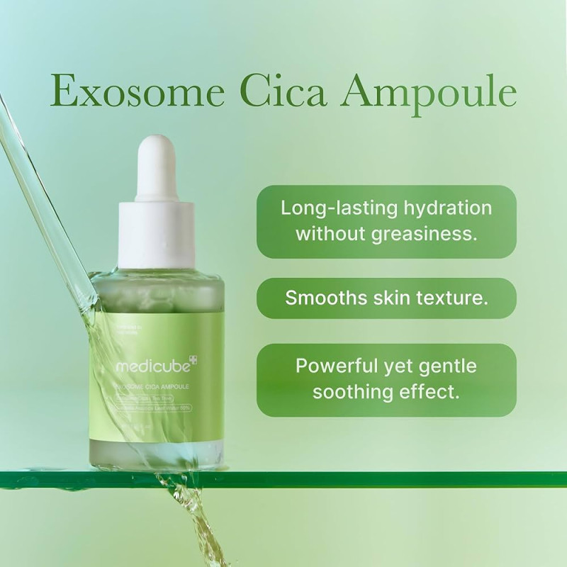 Заспокійлива сироватка з екзосомами центели та чайним деревом Medicube Exosome Cica Ampoule 30 ml