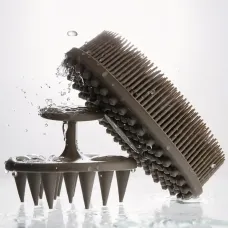  Силіконова щіточка для тіла Monmou Soft Body Brush сіро-бежева