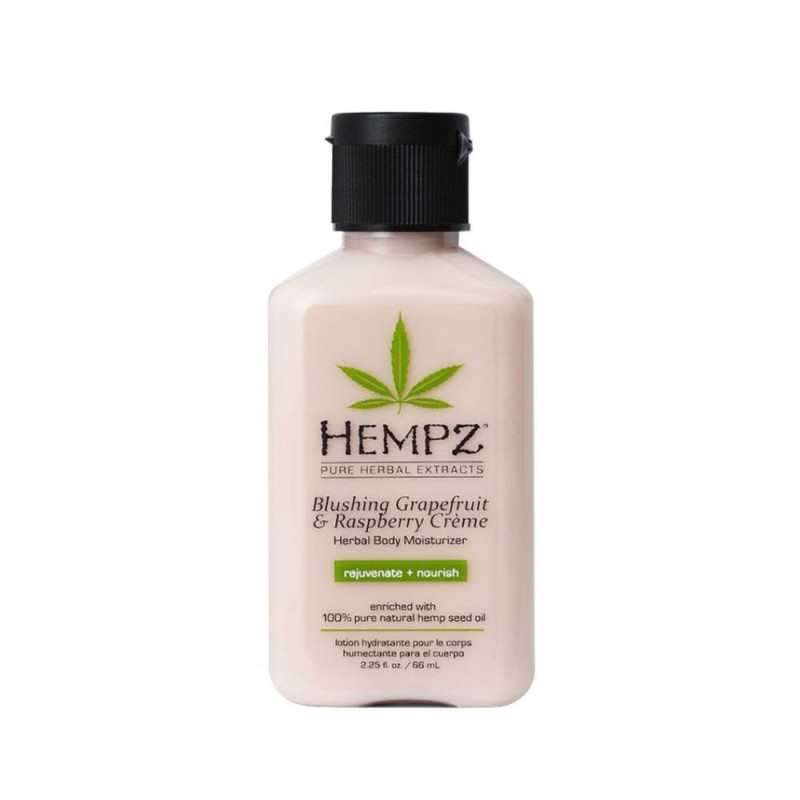 Зволожуюче рослинне молочко для тіла "Грейпфрут та Малина" Hempez Blushing Grapefruit and Raspberry Creme 65 ml