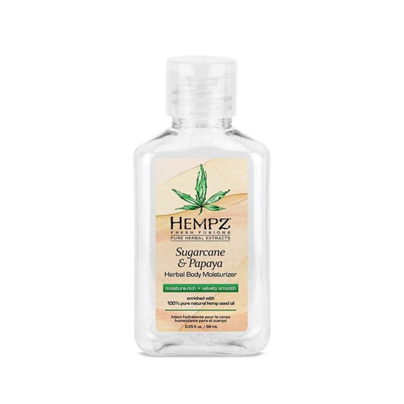 Молочко для тела "Тростевой сахар и Папайя" Hempz Herbal Moisturizer Sugarcane and Papaya 65 ml