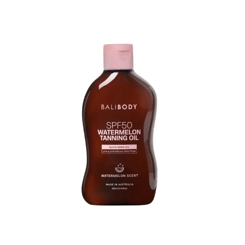 Масло для засмаги з насінням кавуна SPF 50 Bali Body Watermelon Tanning Oil SPF 50 100 ml