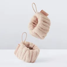 Мякі браслети для вмивання з шовковою вставкою MonMou нюдовий