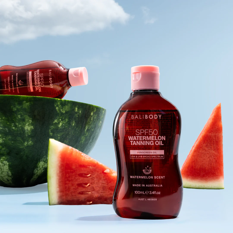 Масло для засмаги з насінням кавуна SPF 50 Bali Body Watermelon Tanning Oil SPF 50 100 ml