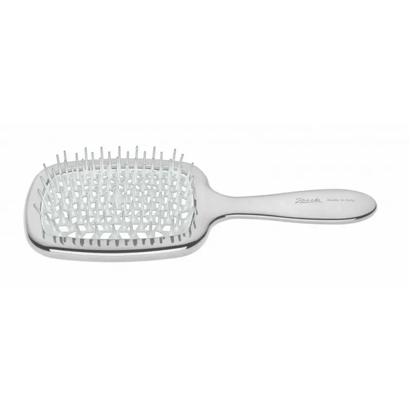 Щітка для волосся Janeke Superbrush Срібло з білим