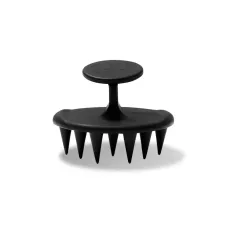 Силіконова щіточка для масажу шкіри голови MonMou SSBrush чорна